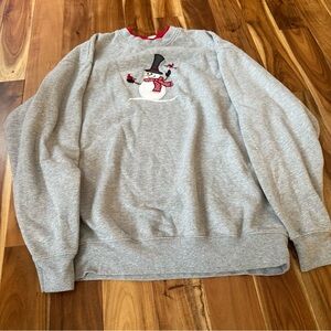 Vintage M.C. Sportswear Embroidered Snowman Sweatshirt. Size XL